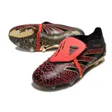 Adidas Predator 25 Elite Tongue Black and Red Firm Ground FG Football Boot