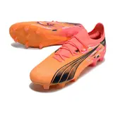 Puma Ultra Ultimate Black and White Firm Ground FG Football Boot - Orange/Black