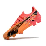 Puma Ultra Ultimate Black and White Firm Ground FG Football Boot - Orange/Black