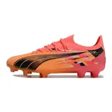 Puma Ultra Ultimate Black and White Firm Ground FG Football Boot - Orange/Black