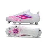 Adidas F50 Primeknit Elite White and Pink Mixed Studs SG Football Boot