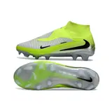 Nike Phantom 6 DF Elite Gray and Light Green Firm Ground FG Football Boot