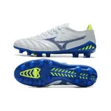 Mizuno Morelia Neo III Elite White Blue and Green Firm Ground FG Football Boot
