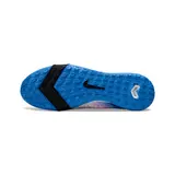 Nike Zoom Mercurial Vapor 16 Elite Kids White and Blue Turf TF Football Boot - White/Blue