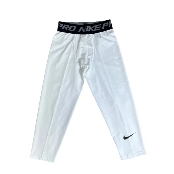 Nike Second Skin White Base Layer Pants - Single Swoosh