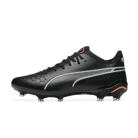 Puma King Ultimate Black and Orange Firm Ground FG Football Boot