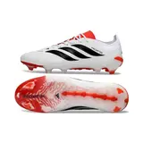 Adidas Predator 26 Elite Orange and White Firm Ground FG Football Boot - White/Black