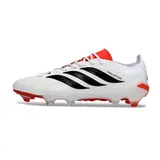 Adidas Predator 26 Elite Orange and White Firm Ground FG Football Boot - White/Black