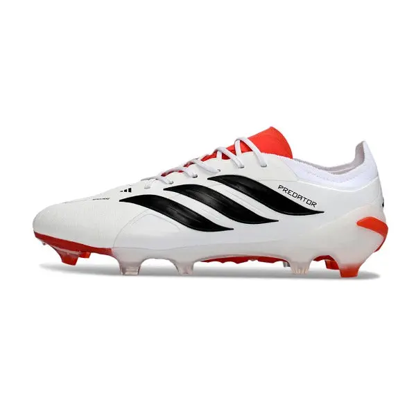 Adidas Predator 26 Elite Orange and White Firm Ground FG Football Boot - White/Black