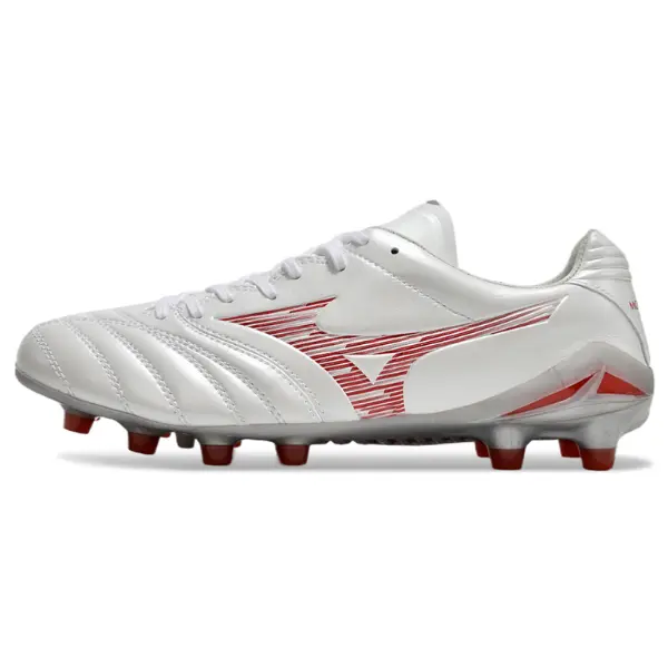 Mizuno Morelia Neo IV Pro White and Red Firm Ground FG Football Boot