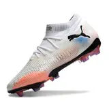 Puma Future 8 White Orange and Blue Firm Ground FG Football Boot