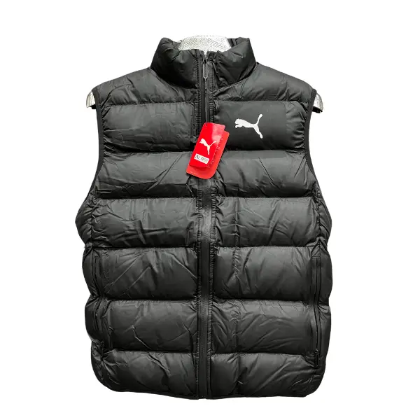 Puma Black Puffer Vest - Cat Logo