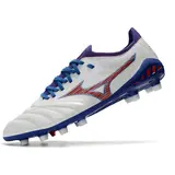 Mizuno Morelia Neo III Pro White Blue and Red Firm Ground FG Football Boot