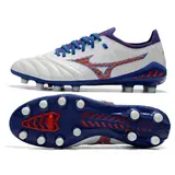 Mizuno Morelia Neo III Pro White Blue and Red Firm Ground FG Football Boot