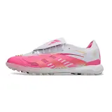 Adidas Predator 25 Elite Tongue White and Pink Turf TF Football Boot