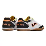 Joma Top Flex 24 IC White Black and Orange Indoor IC Football Boot