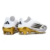 Adidas F50+ Elite Laceless White Black and Gold Firm Ground FG Football Boot