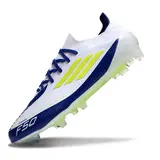 Adidas F50 Primeknit Elite White Blue and Yellow Firm Ground FG Football Boot