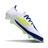 Adidas F50 Primeknit Elite White Blue and Yellow Firm Ground FG Football Boot