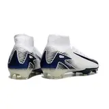 Nike Air Zoom Mercurial Superfly 10 Elite White and Blue Firm Ground FG Football Boot