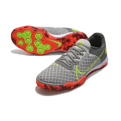 Nike Reactgato Gray and Orange Indoor IC Football Boot