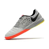 Nike Lunar Gato II White and Gray Indoor IC Football Boot - Grey/Orange