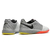 Nike Lunar Gato II White and Gray Indoor IC Football Boot - Grey/Orange