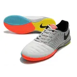 Nike Lunar Gato II White and Gray Indoor IC Football Boot - Grey/Orange