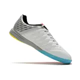 Nike Lunar Gato II White and Gray Indoor IC Football Boot - Grey/Orange