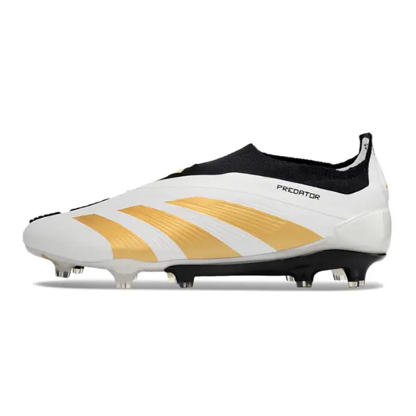 Adidas Predator 30 Elite Laceless White Yellow and Black Firm Ground FG Football Boot