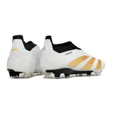 Adidas Predator 30 Elite Laceless White Yellow and Black Firm Ground FG Football Boot