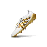 Adidas Predator 26 Elite Tongue White and Golden Firm Ground FG Football Boot