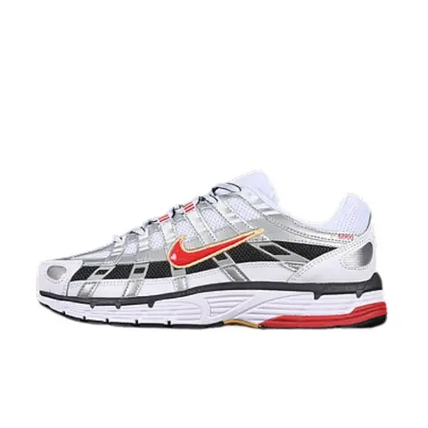 Nike P-6000 Silver and Red Running Shoes