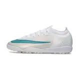 Nike Air Zoom Mercurial Vapor 17 Elite White and Light Blue Turf TF Kids Football Boot