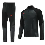 Nike Black and Red Cold Set Quarter-Zip Top and Pants