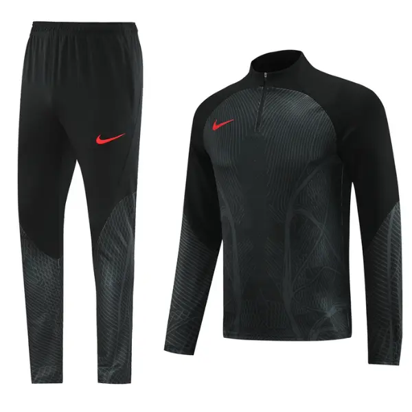 Nike Black and Red Cold Set Quarter-Zip Top and Pants