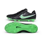 Nike Tiempo Ligera Pro Black and Green Firm Ground FG Football Boot