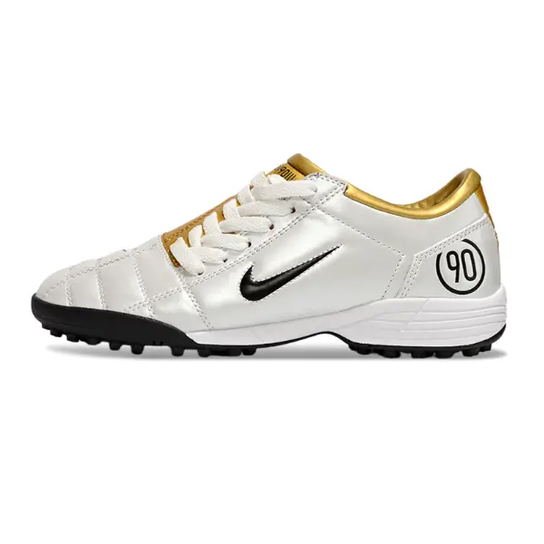 Nike Total 90 III Turf TF White and Gold Football Boot