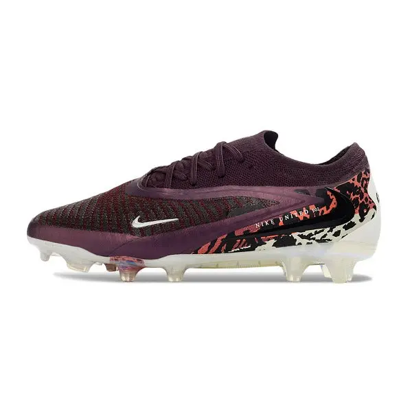Nike Phantom 6 Elite Wine and White Firm Ground FG Football Boot