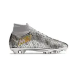 Nike Zoom Mercurial Superfly 9 Elite Silver Firm Ground FG Kids Football Boot