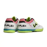 Joma Top Flex 24 IC White Pink and Green Futsal IC Football Boot