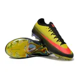 Nike Air Zoom Mercurial Vapor 17 Elite Black and Yellow Firm Ground FG Kids Football Boot - Black/Orange
