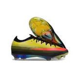 Nike Air Zoom Mercurial Vapor 17 Elite Black and Yellow Firm Ground FG Kids Football Boot - Black/Orange