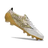 Mizuno Alpha White and Gold Firm Ground FG Football Boot