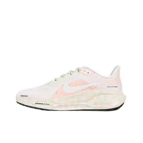 Nike Air Zoom Pegasus 41 White and Orange Running Shoes - Cream/Peach