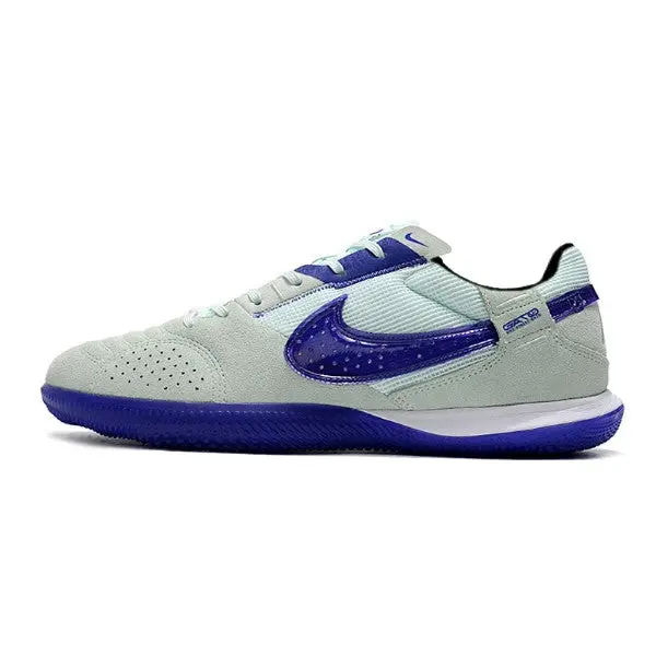 Nike Streetgato IC White Gray and Navy Indoor IC Football Boot