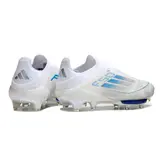 Adidas F50+ Elite Laceless White and Blue Firm Ground FG Football Boot
