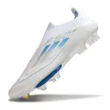 Adidas F50+ Elite Laceless White and Blue Firm Ground FG Football Boot