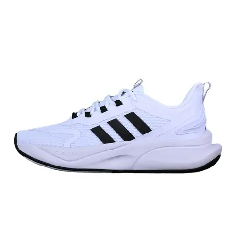 Adidas Alphabounce + White and Black Running Shoes - All White