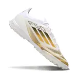Adidas F50 Elite White and Gold Turf TF Football Boot Size 43,5Eu
